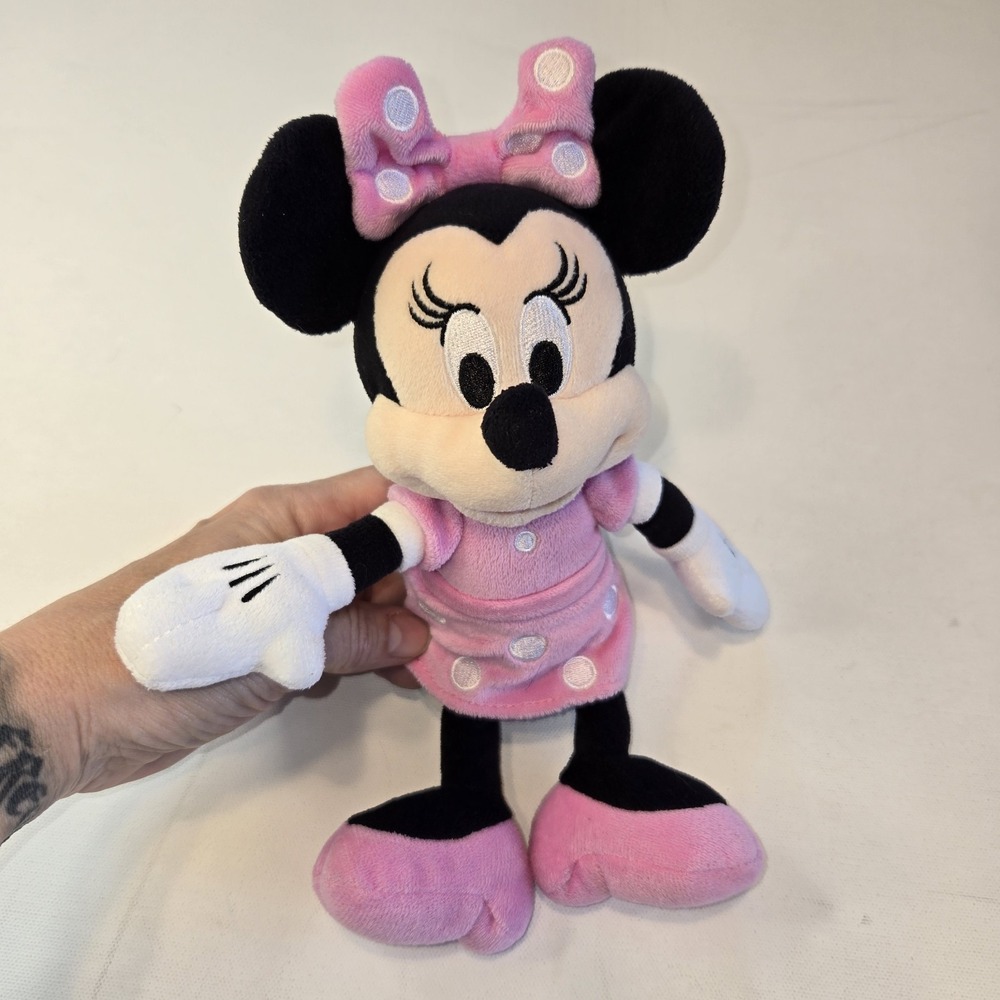Disney Mini‎ Minnie Mouse 9" Plushy Pink Dress and Bow